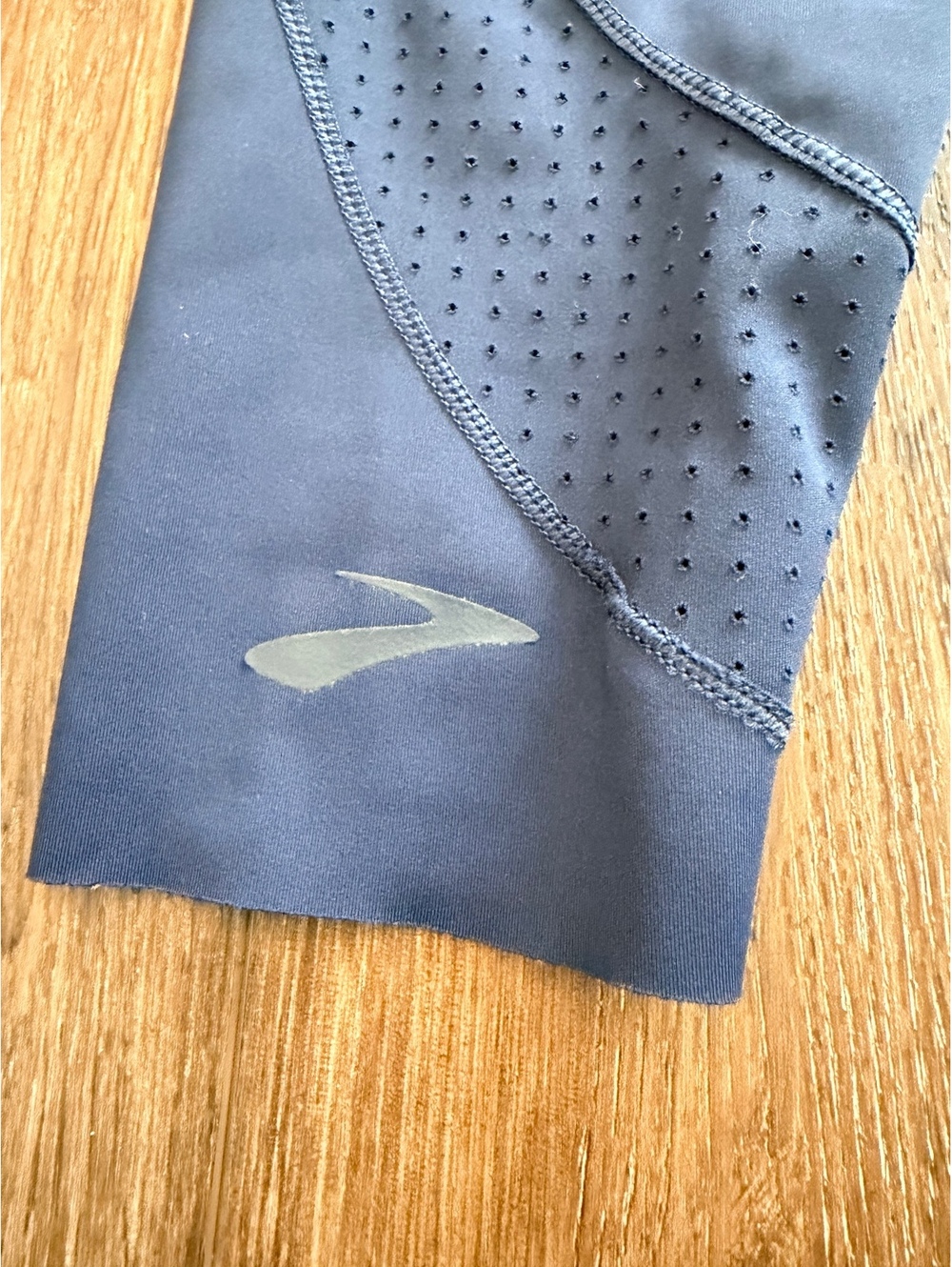 Brooks Running Method 7/8 Leggings Navy Blue Mesh Size Small S